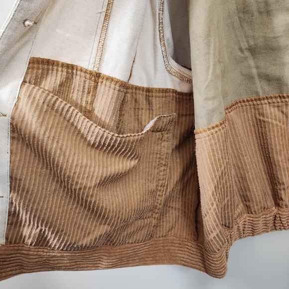 Andree mixed pattern button front boho lightweight jacket woman's size 1X - Picture 6 of 10